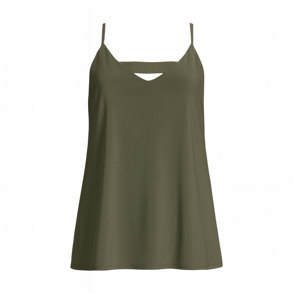 Bar III • Zipper Back Tank • Olive • Size M